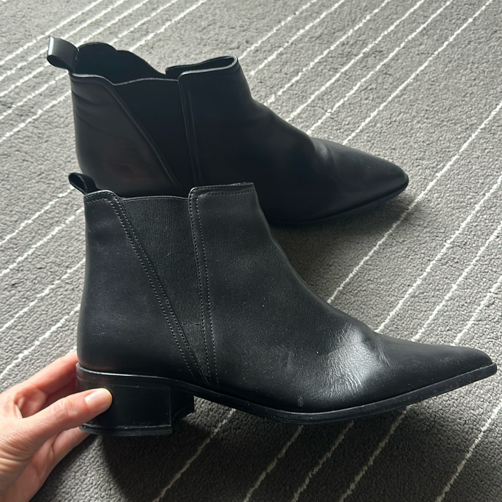 Leather boots